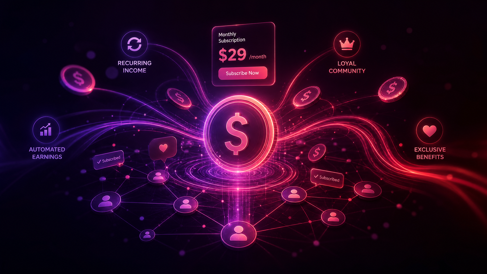 Recurring income system for creators